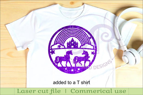 Unicorns and rainbow wall art sign SVG APInspireddesigns 