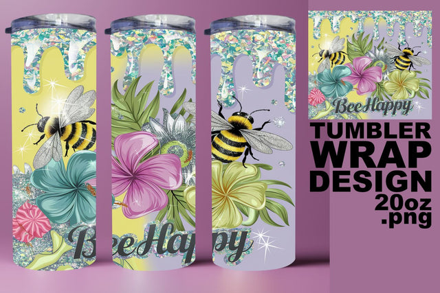 Unique 20oz design, perfect for personalized gifts! , Bee Sublimation HoodArtCraft 