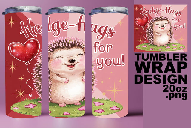 Unique 20oz wrap, easy-to-use PNG for creativity! , Valentines Sublimation HoodArtCraft 