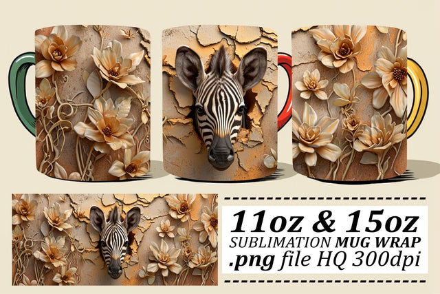 Unique 3D Animal-Inspired Mug Sublimation 11oz 15oz Sublimation afrosvg 