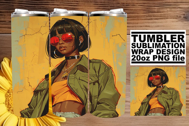 Unique Afro Woman Decor for Tumblers Sublimation afrosvg 