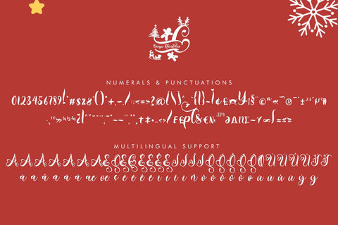 Unique Christmas Monogram Font Prasetya Letter 