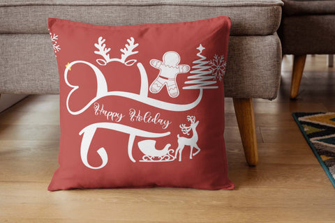 Unique Christmas Monogram Font Prasetya Letter 