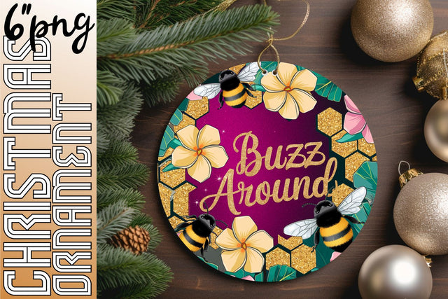Unique circle designs for eye-catching keychains, perfect for gifting., Bee Sublimation HoodArtCraft 