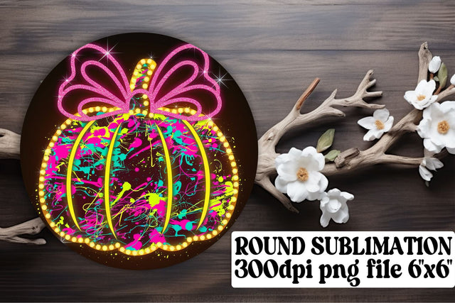 Unique circle designs for keychains, perfect for sublimation! , Neon Fall Sublimation afrosvg 