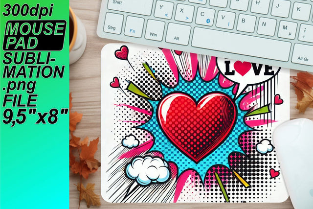 Unique designs for mouse desk mats, enhance your decor! , 3D Heart Sublimation HoodArtCraft 