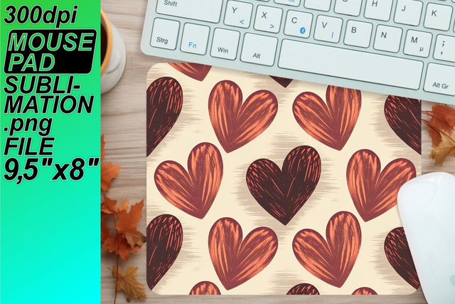 Unique designs for mouse desk mats, unleash creativity! , Heart Sublimation HoodArtCraft 