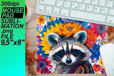 Unique designs for mouse desk mats, unleash creativity! , Raccon Sublimation HoodArtCraft 