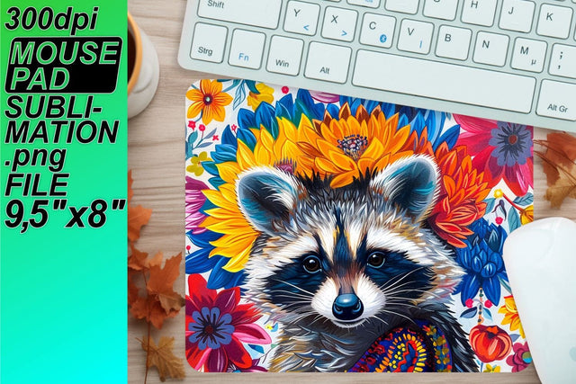 Unique designs for mouse desk mats, unleash creativity! , Raccon Sublimation HoodArtCraft 