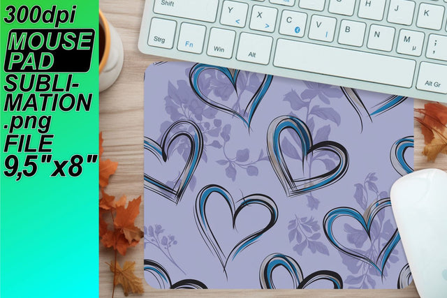 Unique designs for mouse mats, unleash creativity! , Heart Sublimation HoodArtCraft 