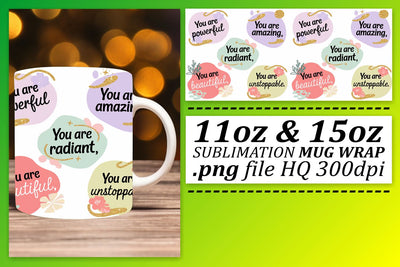 Unique designs for mug wraps, make a statement! , Quote Sublimation afrosvg 