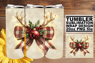 Unique designs tumbler wrap, perfect for your projects! , Christmas Bow Sublimation afrosvg 