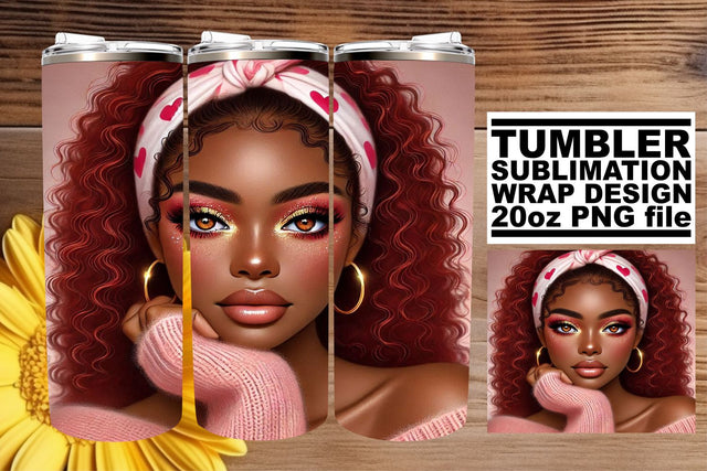 Unique designs tumbler wrap, perfect for your projects! , Love Girl Sublimation afrosvg 