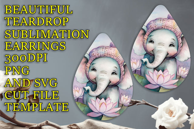 Unique earring design template, high-quality printable PNG, Animals Sublimation HoodArtCraft 