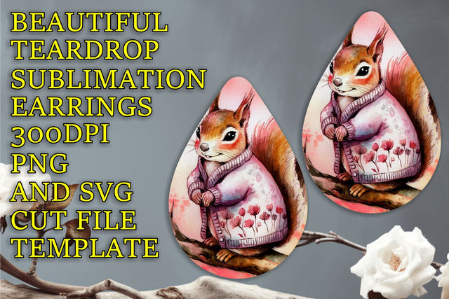 Unique earring sublimation template, colorful PNG download, Animals Sublimation HoodArtCraft 