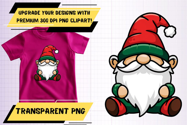 Unique graphics, in PNG for sublimation , Gnome Sublimation HoodArtCraft 
