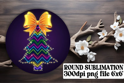 Unique keychain PNGs, designed for round sublimation use! , Neon Xmas Sublimation afrosvg 