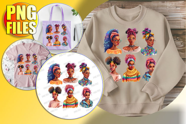 Unique Melanin Woman PNG Design Sublimation afrosvg 
