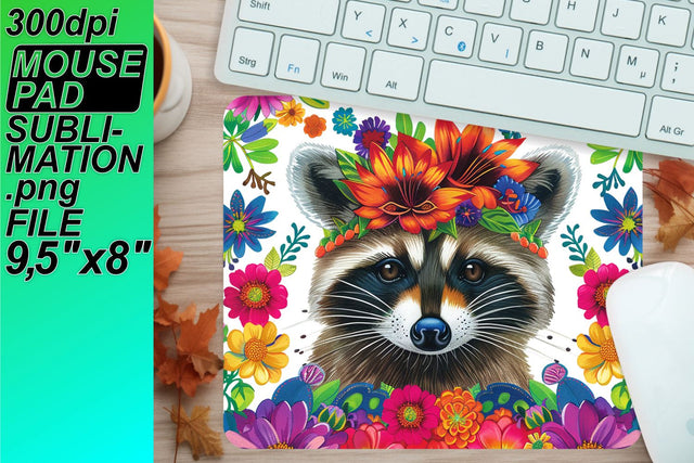 Unique mouse mat design, perfect for your crafting needs! , Raccon Sublimation HoodArtCraft 