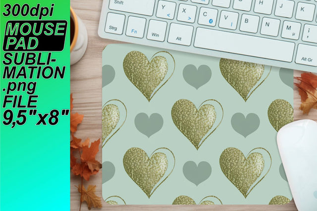 Unique mouse pad design, ideal for creative projects! , Heart Sublimation HoodArtCraft 