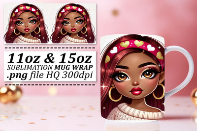 Unique mug designs, perfect for gifts and keepsakes! , Love Girl Sublimation afrosvg 
