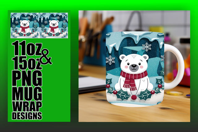 unique mug designs! , Perfect for special occasions, 3D Xmas Sublimation HoodArtCraft 