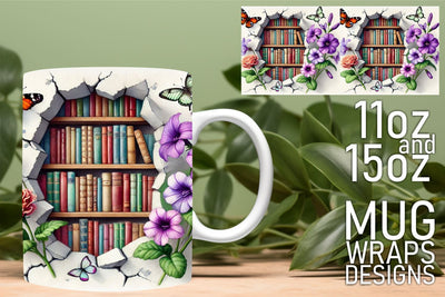 Unique mug templates, perfect for your creative endeavors! , Books Sublimation HoodArtCraft 