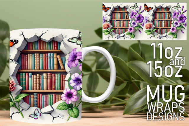 Unique mug templates, perfect for your creative endeavors! , Books Sublimation HoodArtCraft 