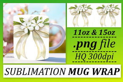 Unique mug wraps, great for personal touch! , Bow Sublimation afrosvg 