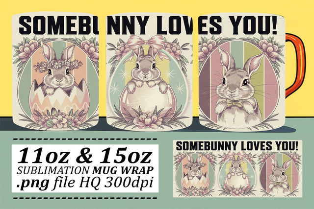 Unique mug wraps, great for personal touch! , Easter Sublimation afrosvg 