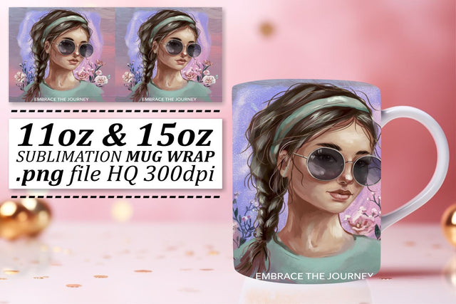Unique mug wraps, great for personal touch! , Woman Sublimation afrosvg 