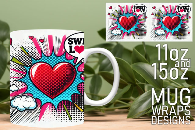unique mug wraps! , Unlock your artistic potential, 3D Heart Sublimation HoodArtCraft 