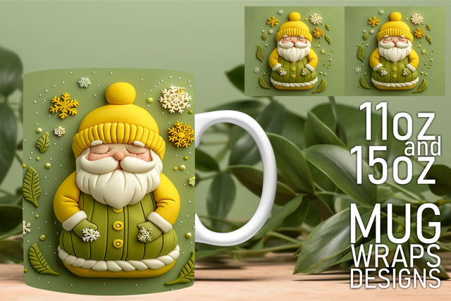 unique mug wraps! , Unlock your artistic potential, 3D Santa Sublimation HoodArtCraft 