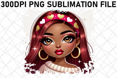 Unique PNG designs for cake toppers, celebrate in style! , Love Girl Sublimation afrosvg 