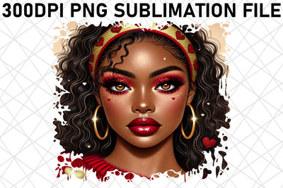 Unique PNG designs for hair ties, practical and stylish! , Love Girl Sublimation afrosvg 