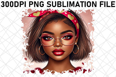 Unique PNG designs for hair ties, practical and stylish! , Love Girl Sublimation afrosvg 