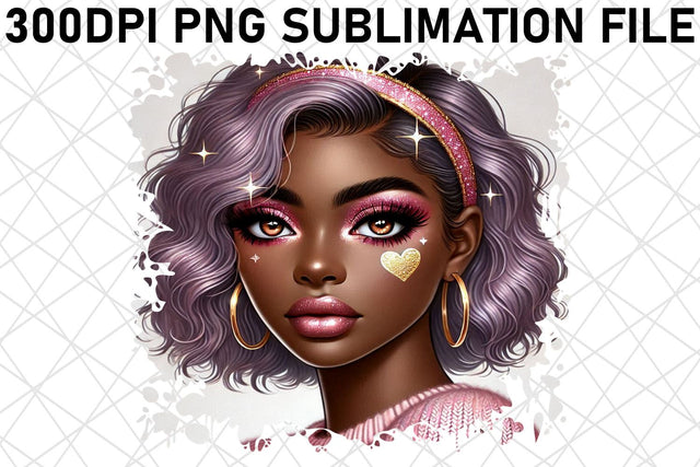 Unique PNG files for gifts, customize your style! , Love Girl Sublimation afrosvg 