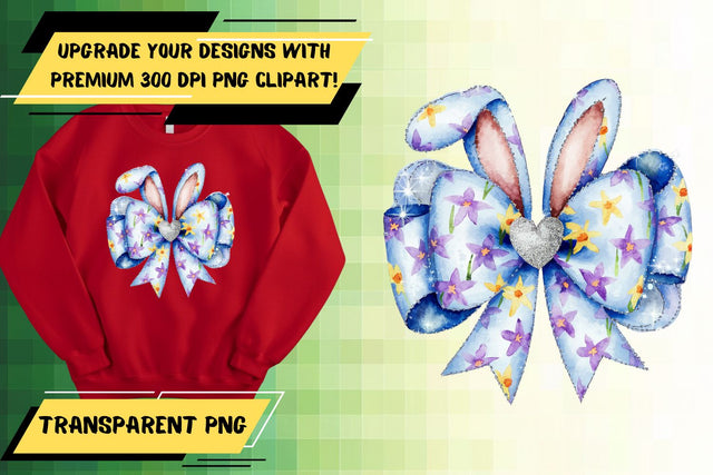Unique PNG graphics, perfect for sublimation , Easter Bow Sublimation HoodArtCraft 