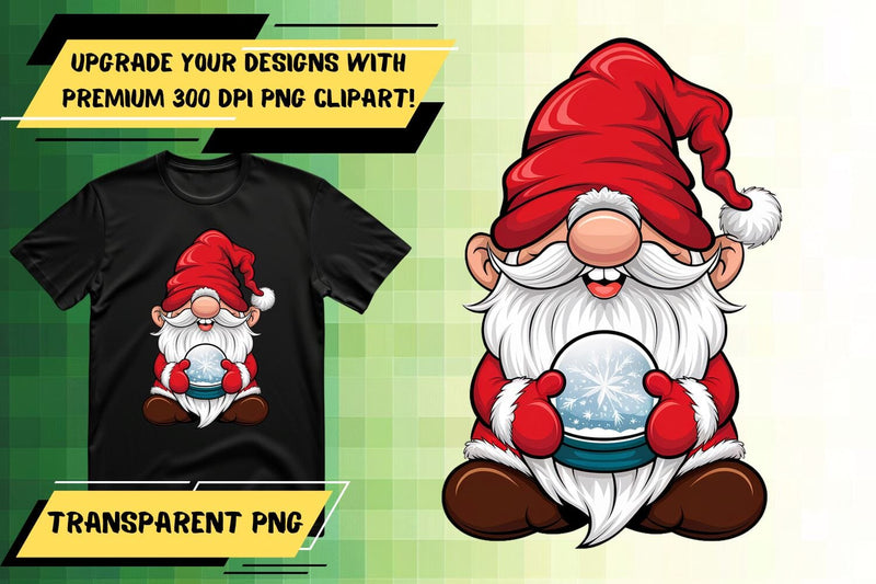 Unique PNG templates, for sublimation projects , Gnome Sublimation HoodArtCraft 