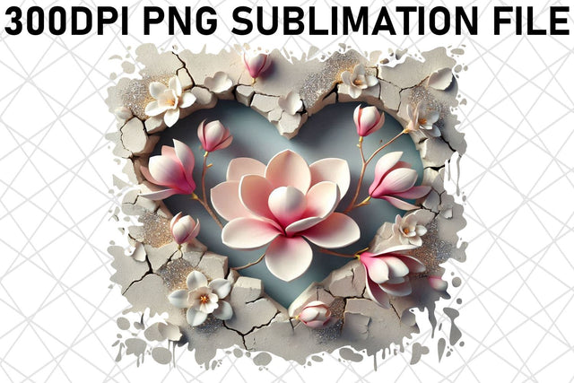 Unique PNG templates for tablecloths, stylish dining! , 3D Heart Sublimation afrosvg 