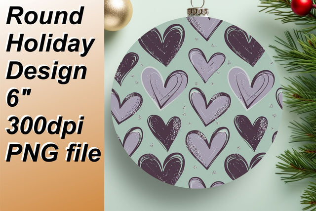 Unique round designs for captivating keychains, craft with flair., Heart Sublimation HoodArtCraft 