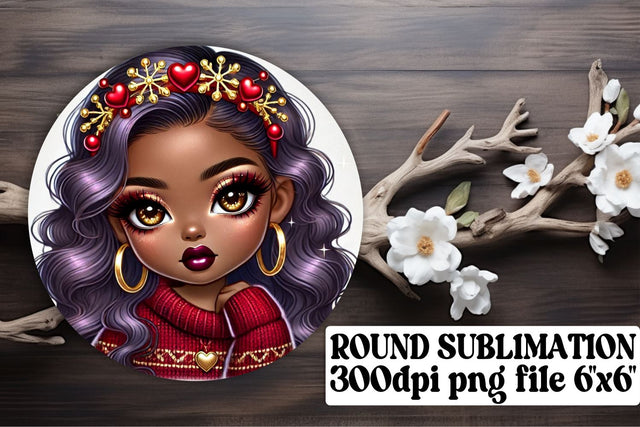 Unique round designs, PNGs ready for sublimation use! , Love Girl Sublimation afrosvg 