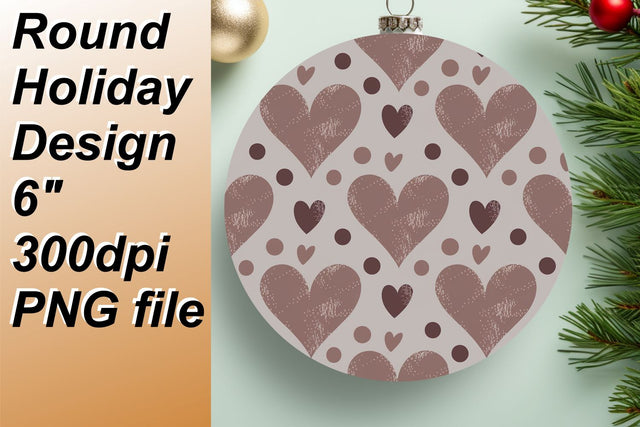 Unique round templates for stunning keychains, inspire your creativity., Heart Sublimation HoodArtCraft 