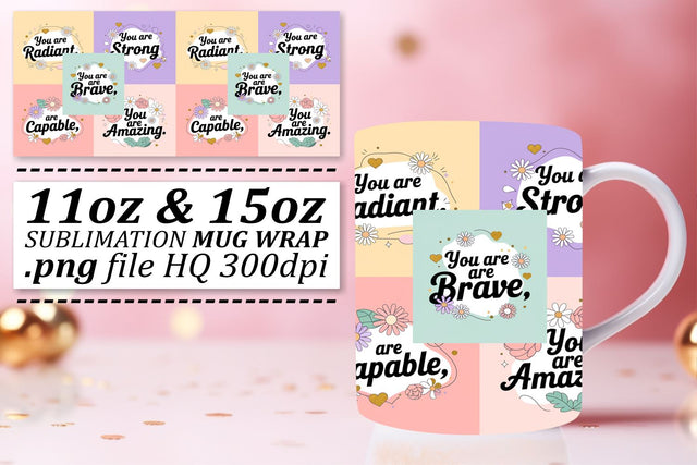 Unique styles for mug wraps, great for personal use! , Quote Sublimation afrosvg 