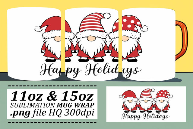 Unique styles for mug wraps, great for personal use! , Xmas Sublimation afrosvg 