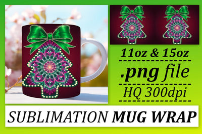 Unique styles for sublimation, create stunning mugs! , Neon Xmas Sublimation afrosvg 