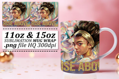 Unique styles for sublimation, create stunning mugs! , Woman Sublimation afrosvg 