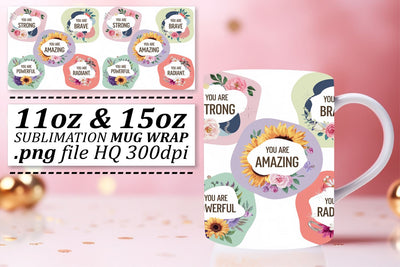 Unique styles, perfect for 11oz and 15oz mugs! , Quote Sublimation afrosvg 