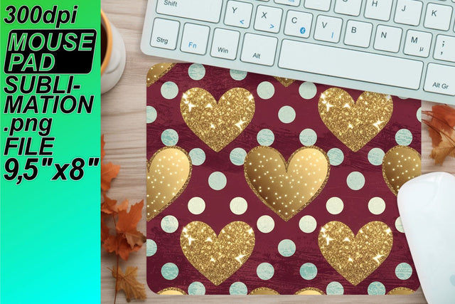 Unique sublimation designs for mouse desk mats! , Heart Sublimation HoodArtCraft 