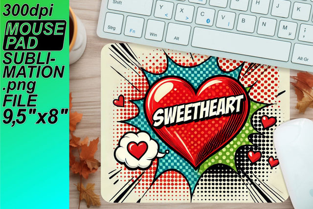 Unique sublimation designs for mouse desks, craft away! , 3D Heart Sublimation HoodArtCraft 